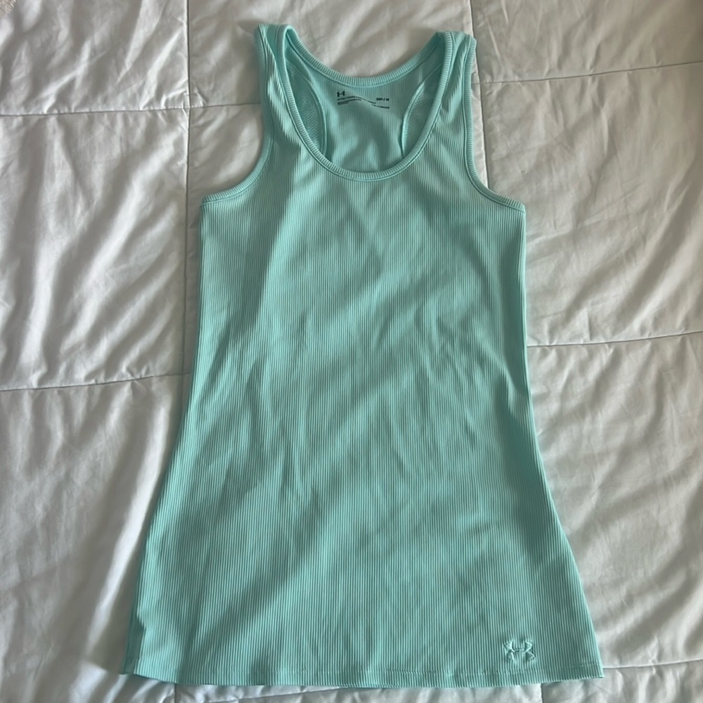 Teal Ribbed Under Armour Tank Top